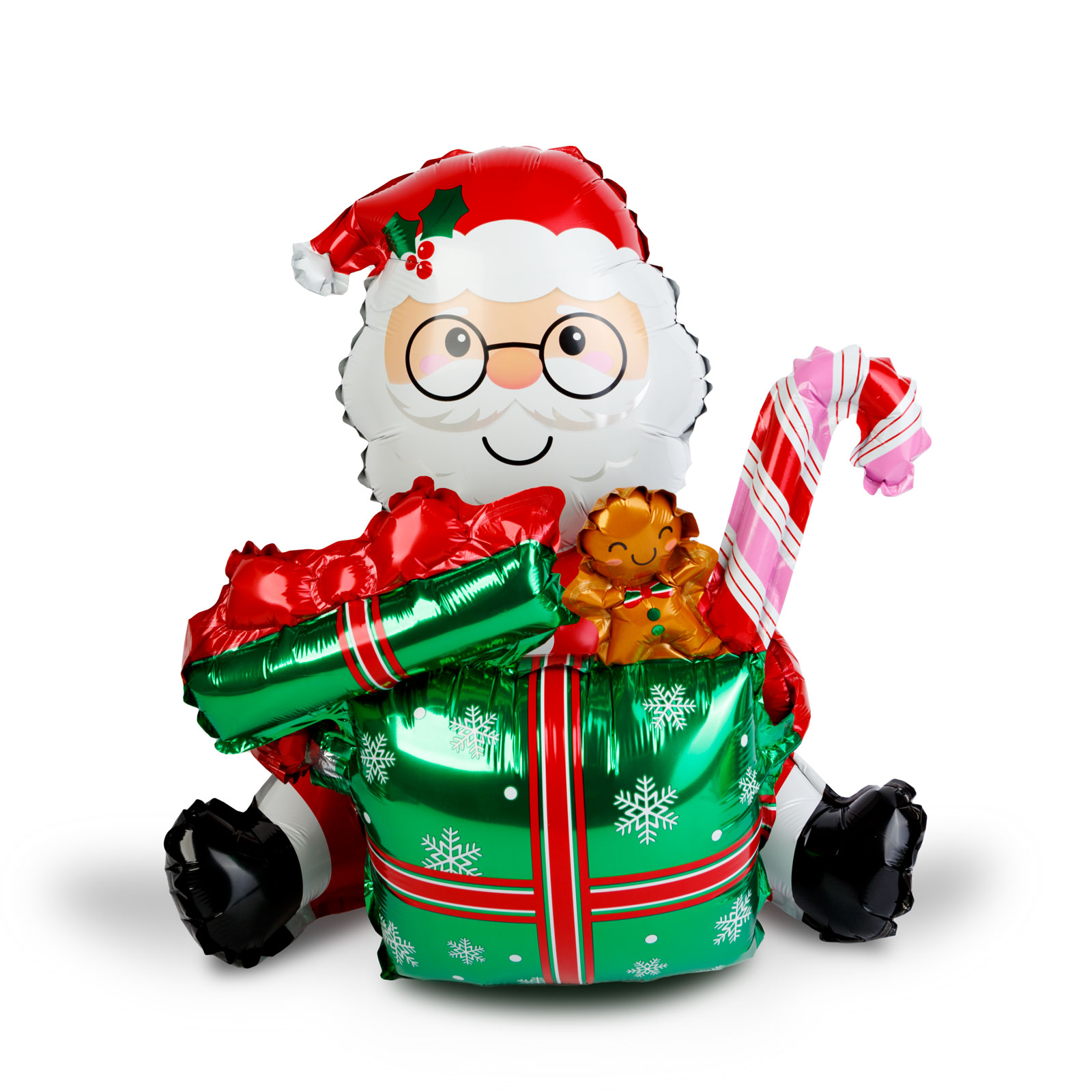 Afbeelding van Kerstballon rendier – Grote folieballon 60 x 65 cm – Feestelijke kerstdecoratie om op te blazen met lucht