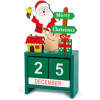 Afbeelding van Houten kerst kalender – MDF bureaukalender 13,5 x 7 x 3,5 cm – Kerstman, rendier of sneeuwpop design