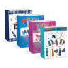 Afbeelding van Cadeautas - papier - 265 x 127 x 330 mm - 4 soorten / verpakking 12 Stuks [58306] - 6986 56f8 44ca b0ab
