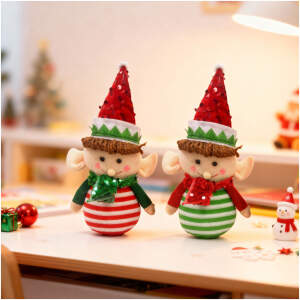 Afbeelding van Kerstgnome / Kerstelf / Kerstdecoratie – 21 cm – Textiel – 2 Designs – 1 Stuk, Willekeurig Design