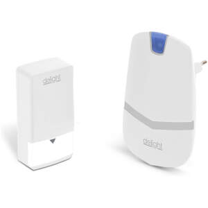 Afbeelding van Kinetische draadloze deurbel - Batterijloos - 36 melodieën - 3 volume-standen - IP44 - Bereik 100 m - Wit