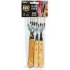 Afbeelding van Grill vork set 4 stuks met houten handvat roestvrij staal barbecue keuken [56305A] - 6e9a b1d3 44c3 876f