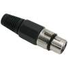 Afbeelding van 5x XLR Stekker 3-Pins – Male Microfoon Connector – Met Trekontlasting – Metalen Behuizing –