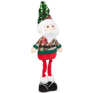 Afbeelding van Kerstdecoratie - Staande kerstfiguur van textiel met uitschuifbare poten - Santa - 60-95 cm - [58759A] - 70cc