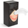 Afbeelding van Tissue- en doekjesdispenser van hout - zwart met gorilla design, navulbaar en antislip - 250 x 135 x 130 mm 1