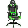 Afbeelding van Gaming Bureaustoel Groen/Zwart - Ergonomisch - Met Lenden- En Neksteun - Verstelbaar - Gasveer - Kunstleer -