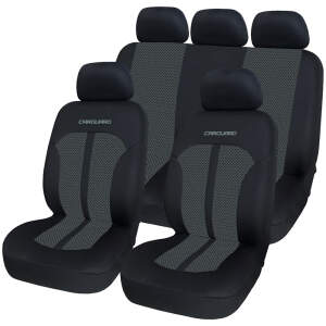 Afbeelding van Universele stoelhoezen auto - PREMIUM - Zwart/Grijs- Stoelhoes voor in de auto - Complete set -