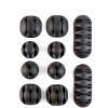 Afbeelding van Zelfklevende kabelorganiser kit - 10× zwarte TPR kabelclips voor strak bureau-management - zelfklevend -