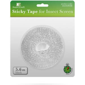 Afbeelding van Montagetape voor insectengaas - zelfklevend wit bevestigingstape 5,6 m x 1 cm voor horren [11606WH] - 74a2