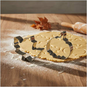 Afbeelding van Koekjesvormset - blad en pompoen - metaal - 8 cm - 2 stuks / set 1 Stuks [59037] - 7580 5305 4876 a75d