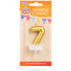 Afbeelding van Verjaardagskaars cijfer 7 - 6×3 cm - taartkaars - decoratieve kaars voor feest & verjaardag[56184-7] -