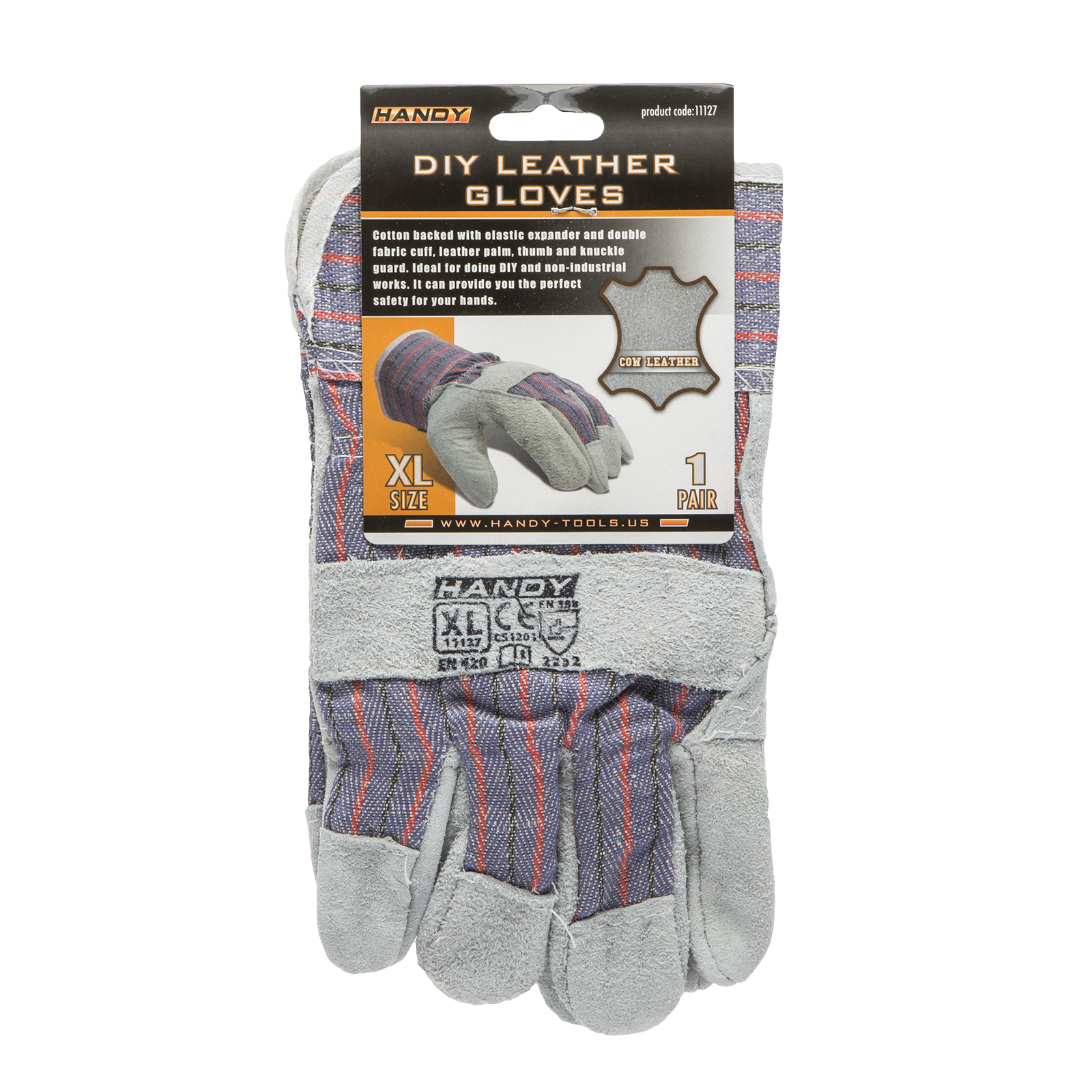 Afbeelding van Leren Werkhandschoenen XL – Runderleer – Voor Klussen & DIY – EN388 - Heren en Dames -1 Paar