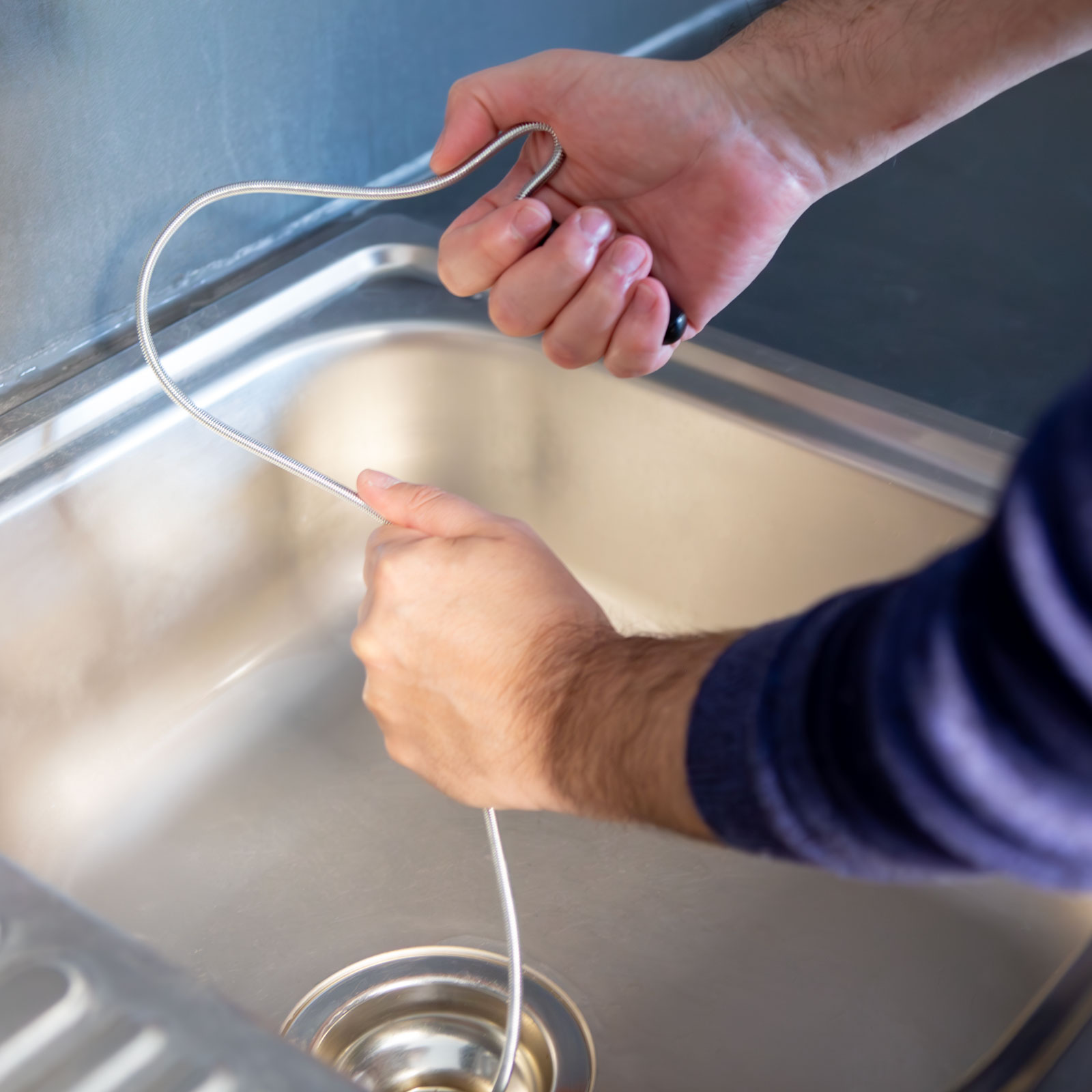 Afbeelding van Ontstoppingsveer Wasbak of Gootsteen - Rioolveer - Afvoerveer - 1 meter x 5 mm- Metaal - 1m - Ontstopper -