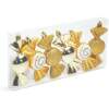 Afbeelding van Kerstdecoratieset - 6 gouden snoepornamenten (10 x 3,6 cm) - mat, glanzend & glitter - kunststof