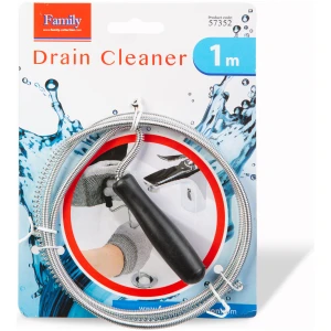 Afbeelding van Ontstoppingsveer Wasbak of Gootsteen - Rioolveer - Afvoerveer - 1 meter x 5 mm- Metaal - 1m - Ontstopper -