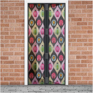 Afbeelding van Hor Gordijn met Magneten - 100×210 cm - Zelfklevend met Klittenband - Design - Wasbaar - UV-bestendig -