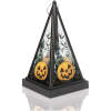 Afbeelding van Halloween LED lantaarn - pompoen - warm wit - zwart - 9,5 x 9,5 x 17 cm - 2 x AAA 1 Stuks [56549A] - 7d1a