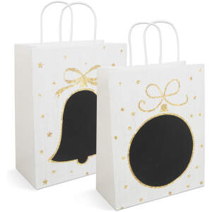 Afbeelding van Cadeauzakje - papier, "Craft" - 265 x 127 x 330 mm - 2 soorten / verpakking - 12 stuks / verpakking