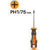 Afbeelding van Kruiskopschroevendraaier PH1 – Phillips Schroevendraaier 75 mm – Chroom Vanadium Staal – Antislip