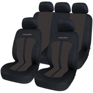 Afbeelding van Universele stoelhoezen auto - PREMIUM - Bruin/Beige/Zwart- Stoelhoes voor in de auto - Complete set -