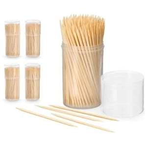 Afbeelding van Tandenstokers / Cocktailprikkers / Sateprikkers - Set van 4 - 150 stuks per doosje Totaal : 600 Stuks - 100%