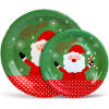 Afbeelding van Kerst Papieren Borden Set Santa – Wegwerpborden Met Kerstman Design – Ø 16,5 Cm En Ø 23 Cm – Voor