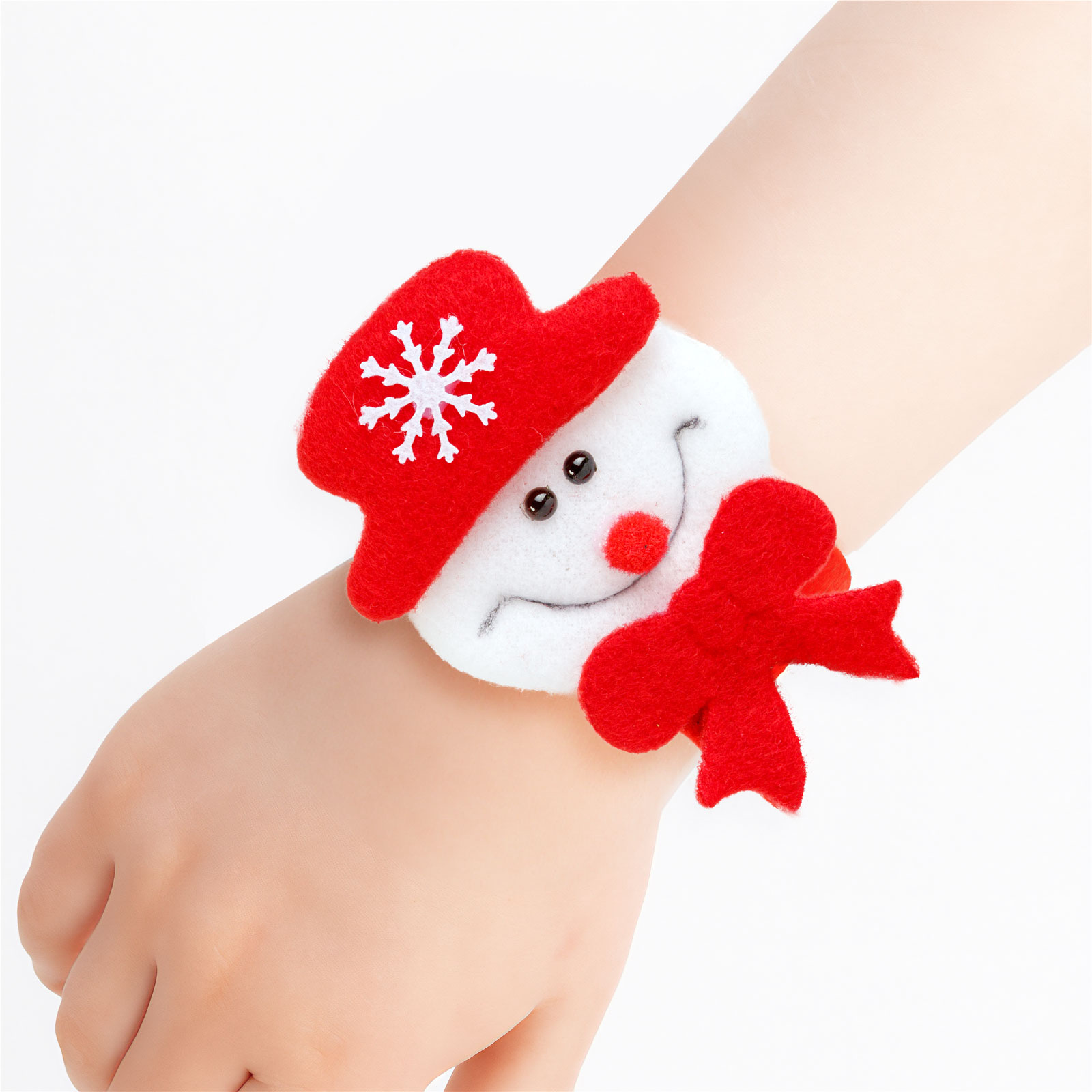 Afbeelding van Kerst Armband & Haar Donut – Sneeuwman – 2-in-1 Accessoire (Armband Of Knotmaker) – Zacht En