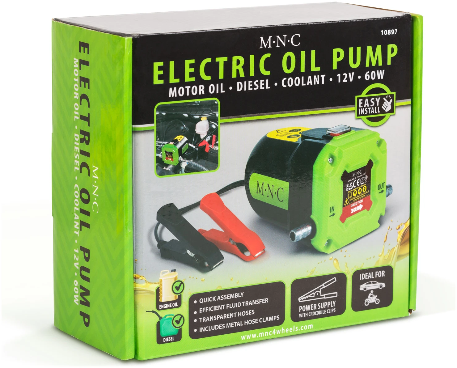 Afbeelding van Elektrische Oliepomp 12V 60W – Olie- & Diesel Transferpomp – Motorolie & Koelvloeistof