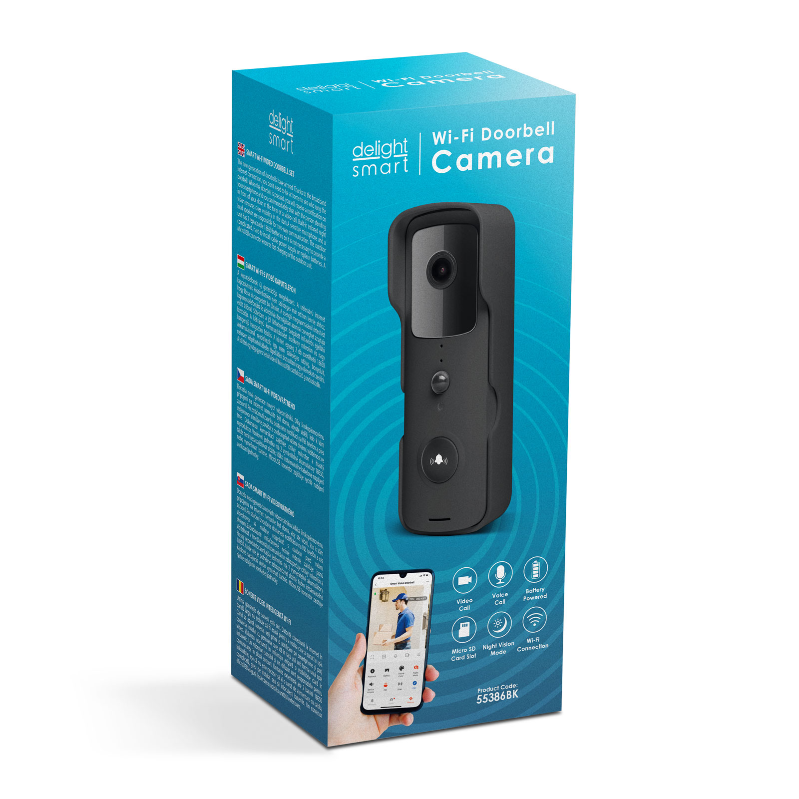 Afbeelding van Delight Video Deurbel met Camera En Wifi - Intercom – Full HD 1080p – 150 dagen batterijduur! -