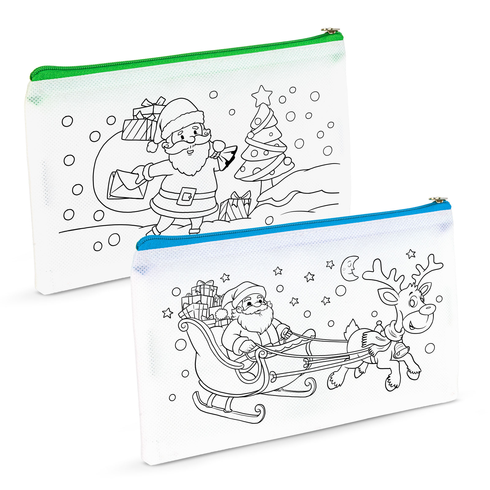 Afbeelding van Kleurbare Etui – Knutsel Etui Met 4 Stiften – Creatieve Pennenzak Voor Kinderen – Personaliseerbaar