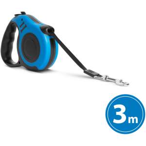 Afbeelding van Automatische Hondenriem 3 m - Blauw - Compacte Rollijn - Remsysteem - Huisdier Lijn - Kauwbestendig [60066B]
