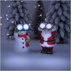 Afbeelding van Solar Kerstdecoratie Met LED Verlichting – Koud Wit Licht – Sneeuwman Rendier Of Kerstman – Werkt Op