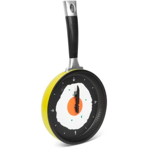 Afbeelding van Keuken Wandklok als Koekenpan - Gebakken Ei Design met Vork & Mes - Geel 1 Stuks [W1060B] - 8896 a4dd