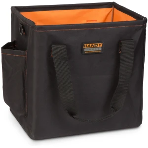 Afbeelding van Opvouwbare Gereedschapstas met Metalen Frame - Softwall - 35 x 27 x 34 cm - Zwart/Oranje - 25 kg Draagkracht