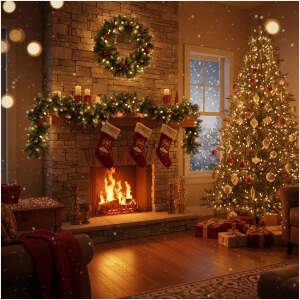 Afbeelding van Dennenkrans - groen, besneeuwd - 200 cm - PVC 1 Stuks [56453] - 8ada 792d 4fc4 9f4c 43e9ac124c38