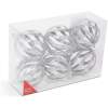 Afbeelding van Kerstboomdecoratieset - glinsterende zilveren baldecoratie - 7 cm - 6 stuks / verpakking 1 Stuks [58522B] -