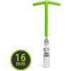 Afbeelding van Bougiesleutel 16 mm - met rubberen T-handvat - stevige grip - voor auto onderhoud [55766A] - 8f94 0721 4e60