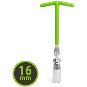 Afbeelding van Bougiesleutel 16 mm - met rubberen T-handvat - stevige grip - voor auto onderhoud [55766A] - 8f94 0721 4e60