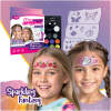 Afbeelding van Sprankelend Fantasy Schminkset - 12 Kleuren, 6 Sjablonen, Glitters & Accessoires - Veilig en Creatief