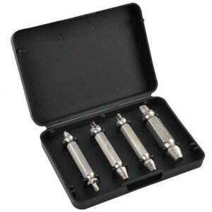 Afbeelding van Set voor Verwijderen van Gebroken / Dolgedraaide Schroeven en Bouten - 4-delig - Stalen Extractorbouts - Met