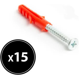 Afbeelding van Pluggen + schroeven 8mm - 8 x 40 mm - 15 stuks / verpakking 1 Stuks [04822B] - 90c3 e5d1 4c46 95a2