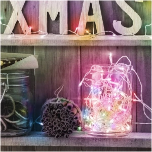 Afbeelding van Lichtsnoer - 50 LED's - kleurrijk - netvoeding - 5 m - 8 programma's 1 Stuks [58900C-WH] - 9167