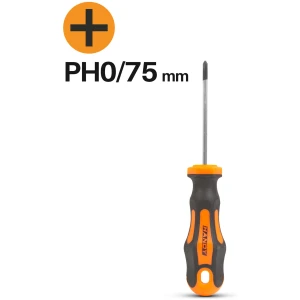 Afbeelding van Kruiskopschroevendraaier PH0 - 75 mm - Chroom-Vanadium - Ergonomisch Handvat [10522] - 9194 d128 4dca a45c
