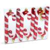 Afbeelding van Kerstdecoratieset - 6 rood-witte zuurstokornamenten (13 cm) - mat, glanzend & glitter - kunststof