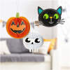 Afbeelding van Halloween decoratie - lantaarnset - pompoen, kat, schedel - papier - 20 cm - 3 stuks / verpakking 1 Stuks