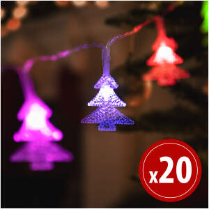 Afbeelding van LED-lichtsnoer - kleurrijk dennenhout - 20 LED's - 2,3 meter - 3 x AA 1 Stuks [58223B] - 956a 61f3 4b4c