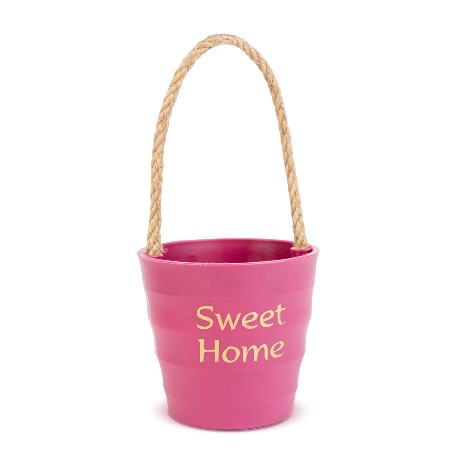 Afbeelding van Decoratieve Bloempot met Touw - 9×8 cm, Kunststof, Modern Design in 4 Kleuren voor Planten & Organisatie