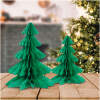 Afbeelding van Kerstboom Ornament 3D – Papieren Dennenboom – Hangende Kerstdecoratie – Groen 2 Stuks [58639B] - 96ae