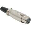 Afbeelding van 5x XLR Aansluitbus 3-Pins – Female Audio Connector – Schroefmontage – Met Trekontlasting – Metalen