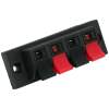 Afbeelding van 5x 4-Polige Speaker Aansluitbus – 4-Way Speaker Socket – Clip-On Montage – Luidspreker Behuizing